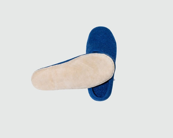 Felt Slippers- Blue