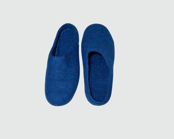 Felt Slippers- Blue