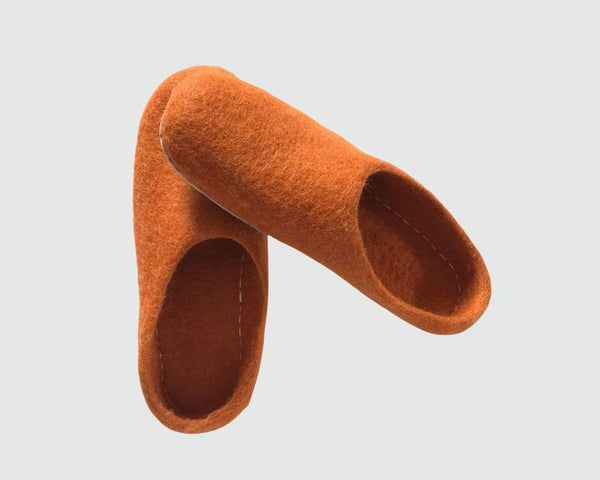 Felt Slippers- Orange