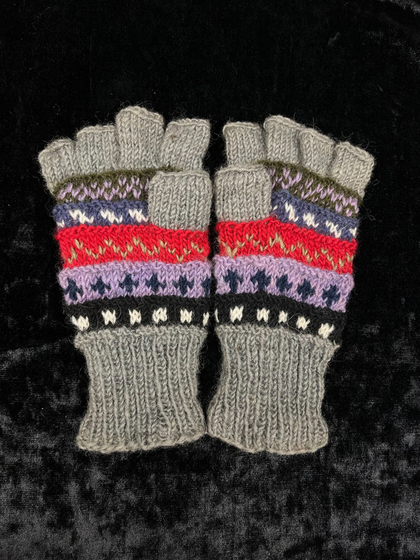 Half finger gloves- Grey