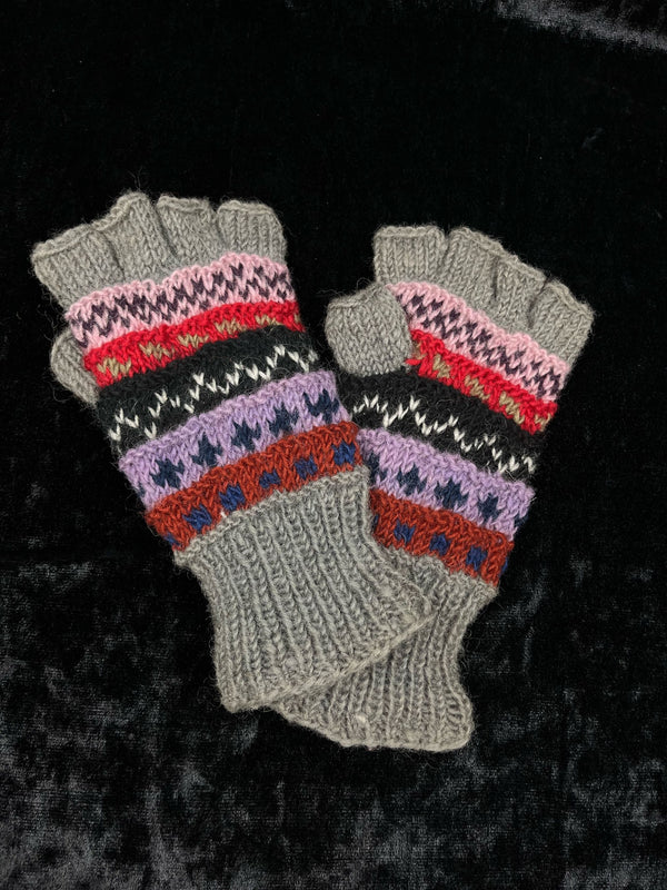 Half finger gloves- Grey