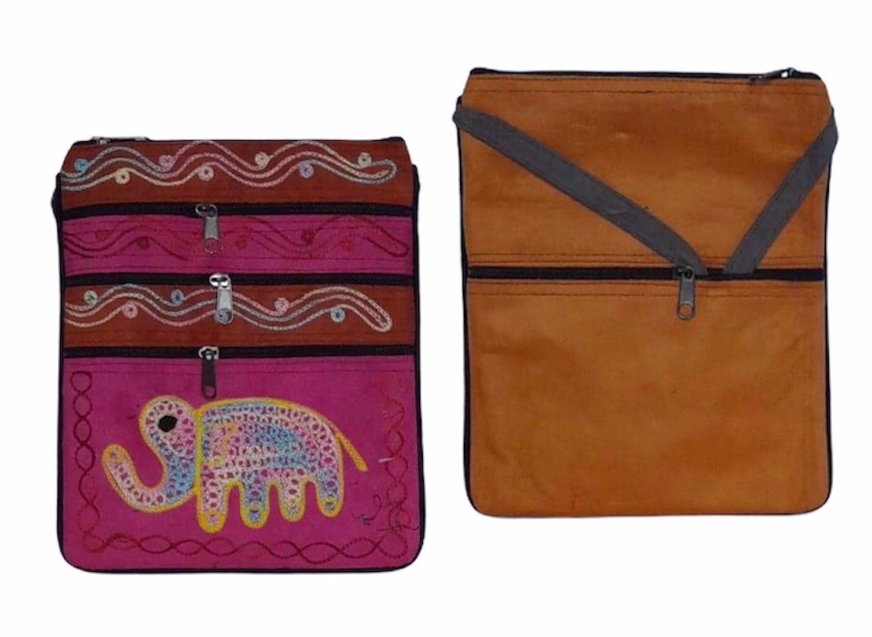 Travel bag -Elephant embroidery