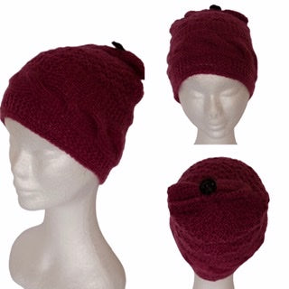 Womens knitted woollen hat