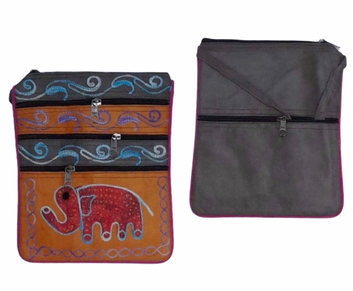 Travel bag -Elephant embroidery