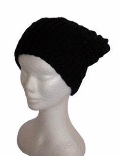 Long woollen beanie with inner