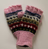 Half finger gloves- Baby Pink