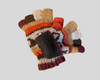 Double knitted half finger gloves-Medium