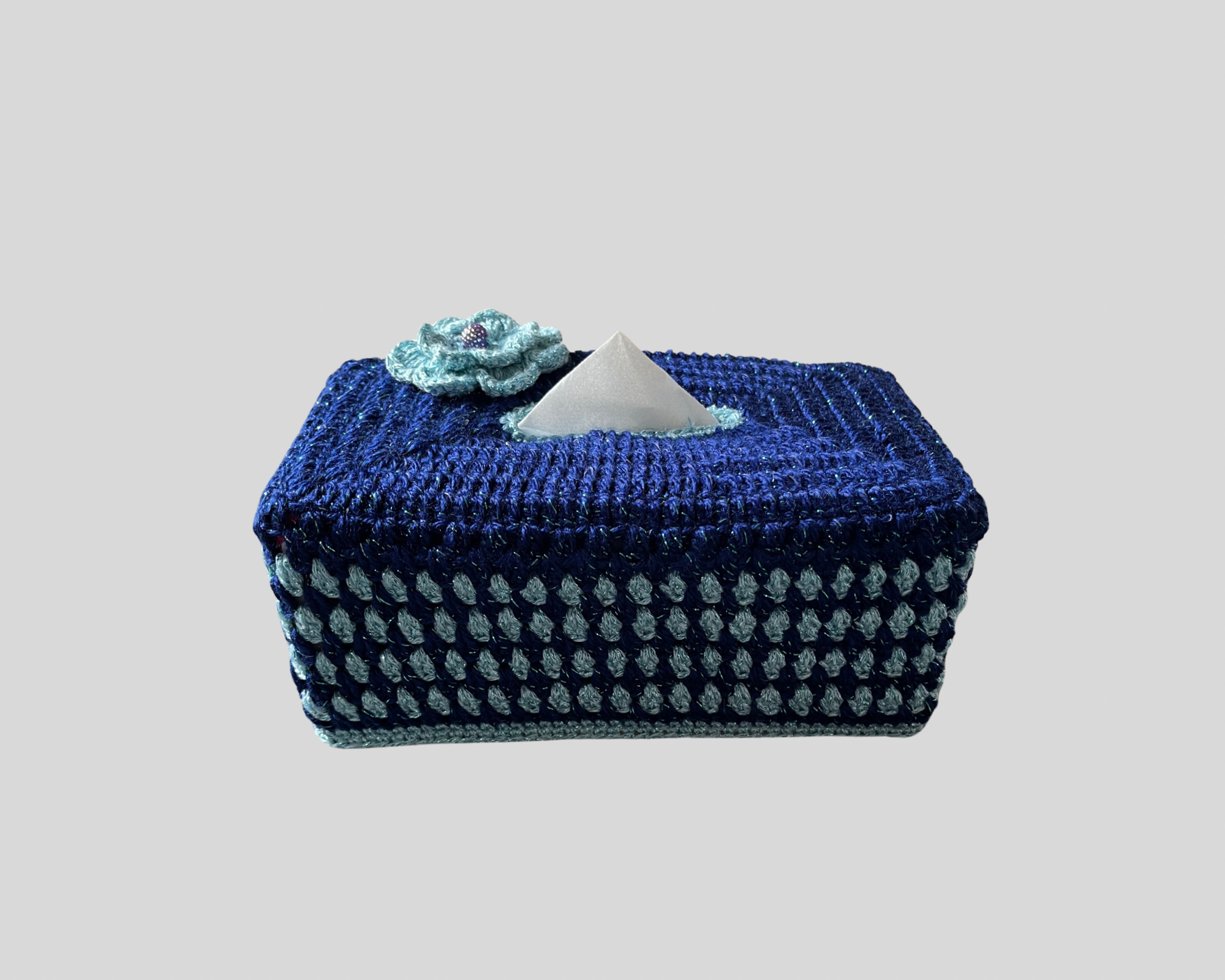 Tissue box cover- Sparkling Blue