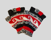 Double knitted half finger gloves-Medium