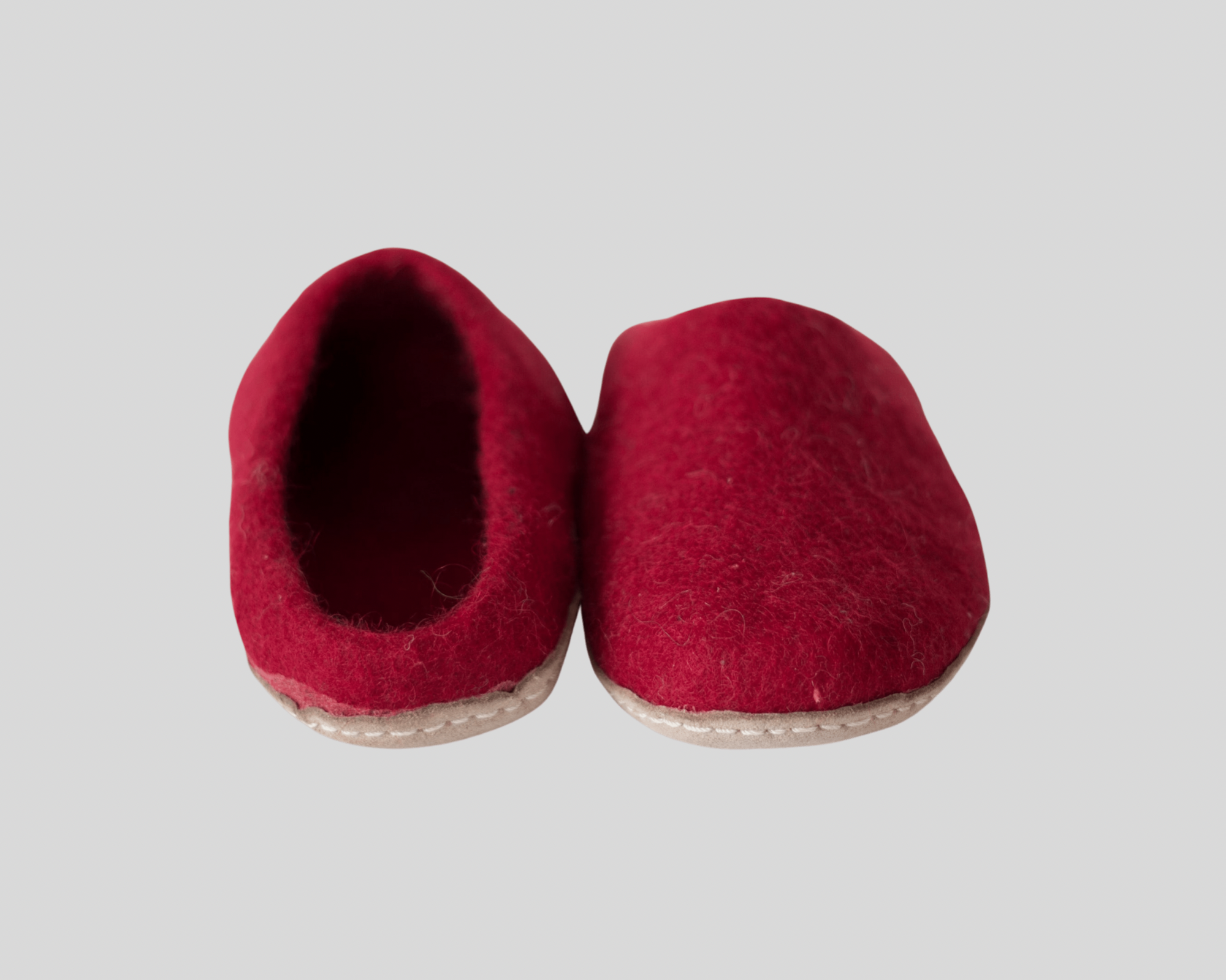 Felt Slippers- Red