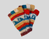 Double knitted half finger gloves-Large