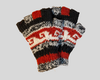 Double knitted half finger gloves-Medium